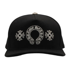 New and unused CHROME HEARTS 5PANEL SNAPBACK CAP 5 panel snapback cap ONE SIZE 51-61cm Black Used 4a001306