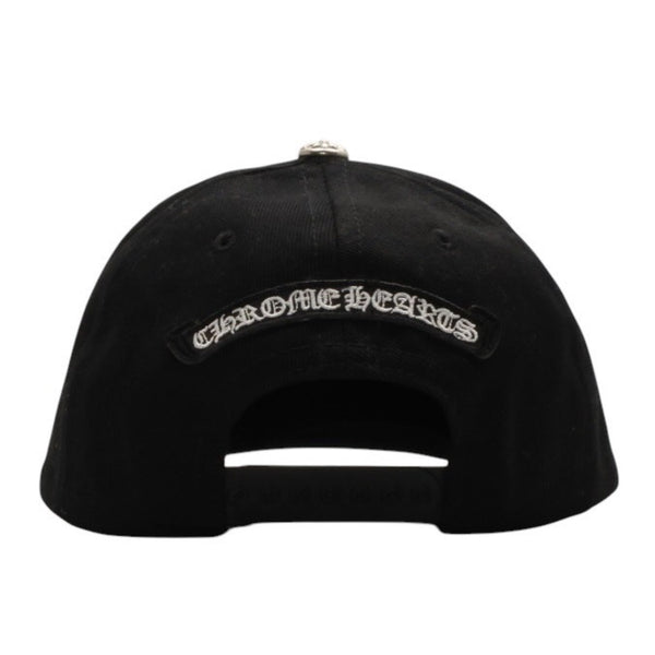 New and unused CHROME HEARTS 5PANEL SNAPBACK CAP 5 panel snapback cap ONE SIZE 51-61cm Black Used 4a001306