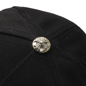 New and unused CHROME HEARTS 5PANEL SNAPBACK CAP 5 panel snapback cap ONE SIZE 51-61cm Black Used 4a001306