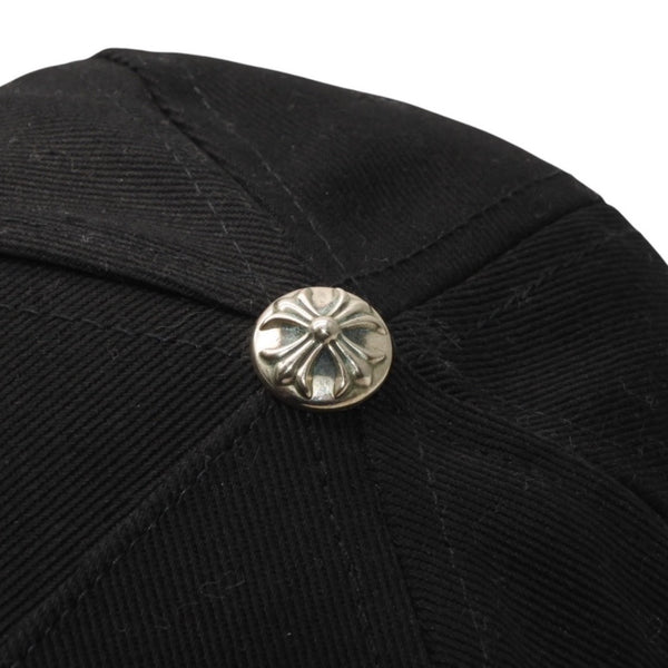 New and unused CHROME HEARTS 5PANEL SNAPBACK CAP 5 panel snapback cap ONE SIZE 51-61cm Black Used 4a001306
