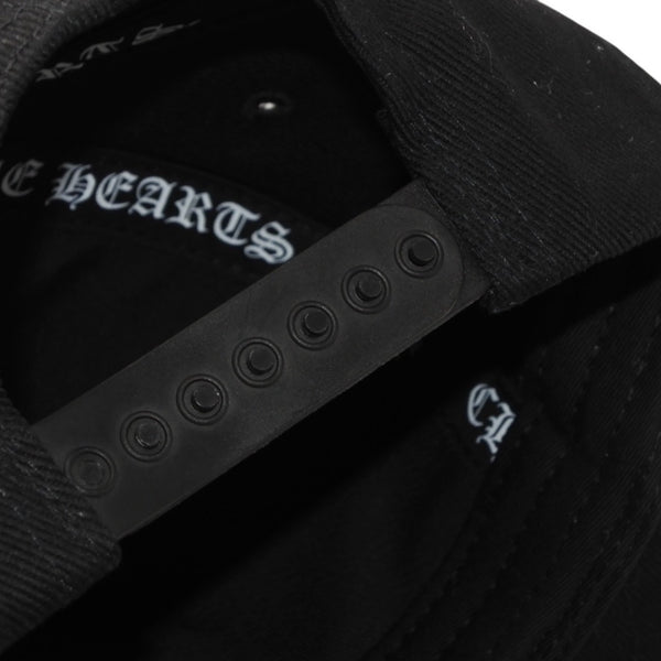 New and unused CHROME HEARTS 5PANEL SNAPBACK CAP 5 panel snapback cap ONE SIZE 51-61cm Black Used 4a001306