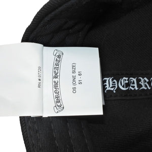 New and unused CHROME HEARTS 5PANEL SNAPBACK CAP 5 panel snapback cap ONE SIZE 51-61cm Black Used 4a001306