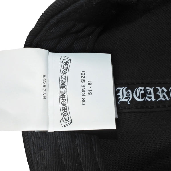 New and unused CHROME HEARTS 5PANEL SNAPBACK CAP 5 panel snapback cap ONE SIZE 51-61cm Black Used 4a001306