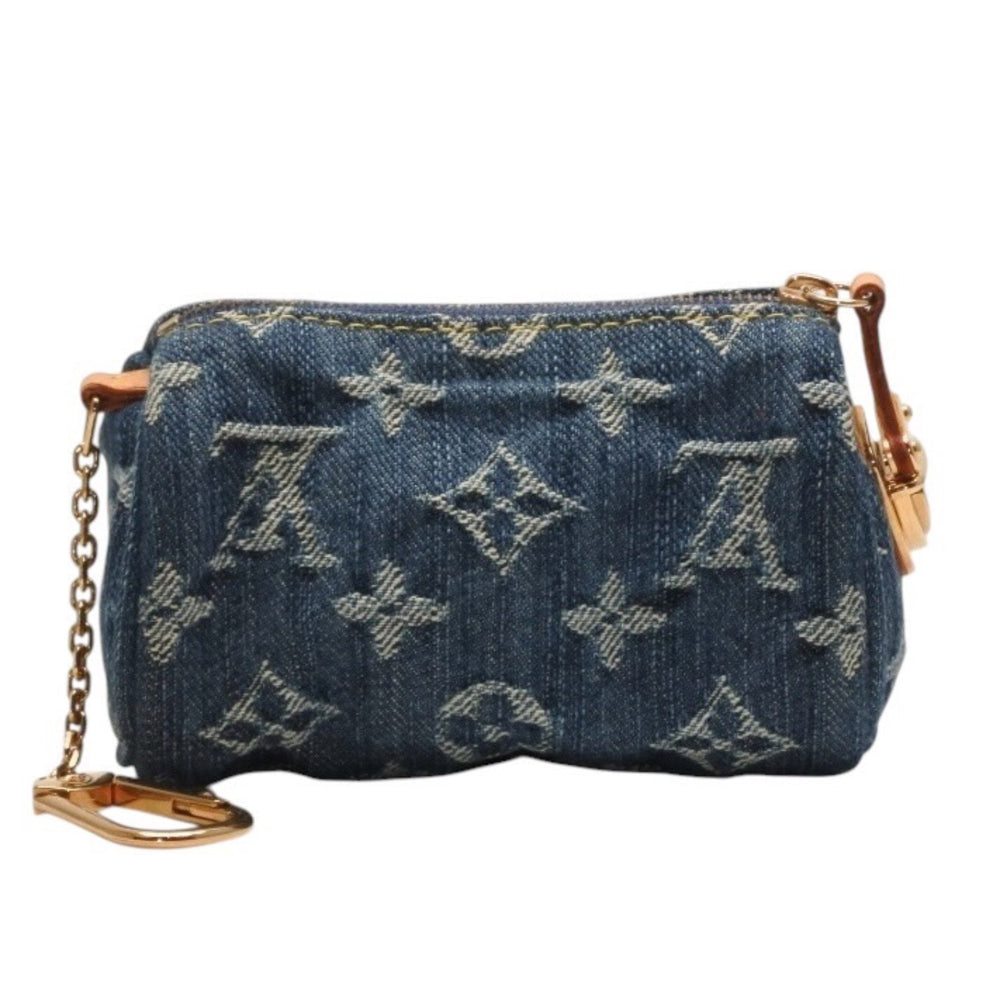 Very good condition LOUIS VUITTON Monogram Denim Mini Truth Speedy PM M95082 Strap Blue Used 4a001032