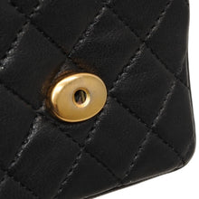 画像をギャラリービューアに読み込む, 極美品 CHANEL シャネル マイクロマトラッセ チェーンショルダーバッグ 1番台 ココマーク ラムスキン ブラック ゴールド金具 中古 4a000935