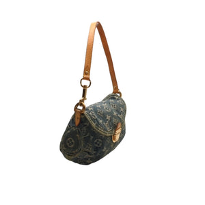 LOUIS VUITTON Mini Pretty One Shoulder Bag M95050 Monogram Denim Indigo Blue Good Condition Used 4a001216