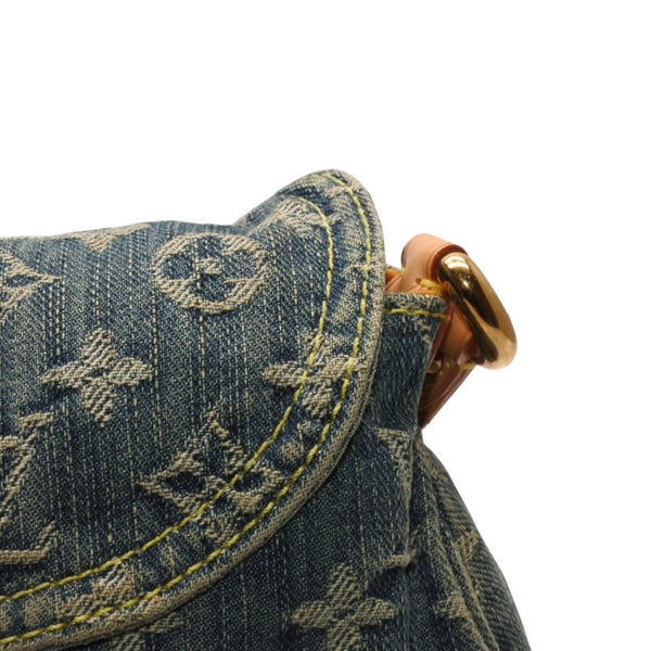 LOUIS VUITTON Mini Pretty One Shoulder Bag M95050 Monogram Denim Indigo Blue Good Condition Used 4a001216
