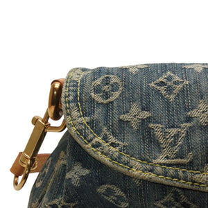 LOUIS VUITTON Mini Pretty One Shoulder Bag M95050 Monogram Denim Indigo Blue Good Condition Used 4a001216