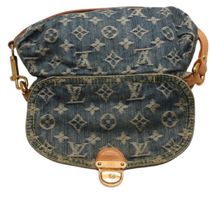 LOUIS VUITTON Mini Pretty One Shoulder Bag M95050 Monogram Denim Indigo Blue Good Condition Used 4a001216