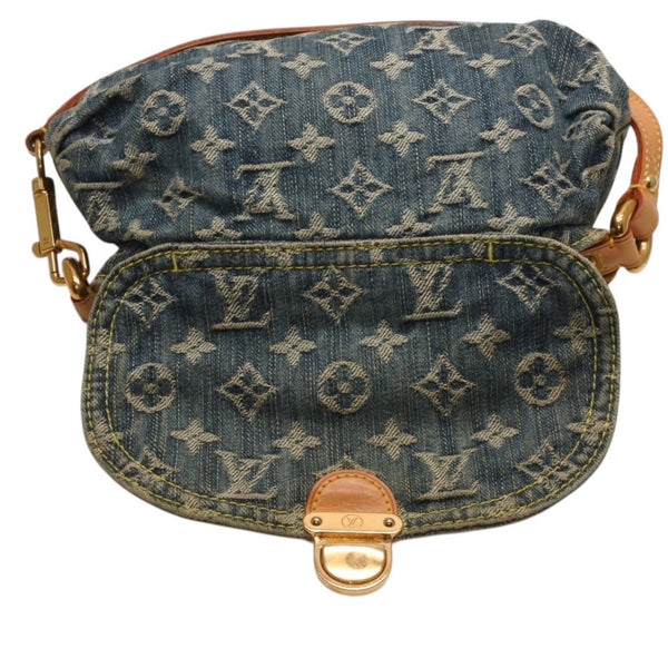 LOUIS VUITTON Mini Pretty One Shoulder Bag M95050 Monogram Denim Indigo Blue Good Condition Used 4a001216