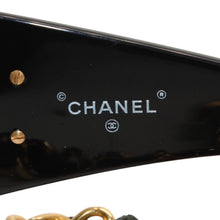 画像をギャラリービューアに読み込む, CHANEL シャネル チェーンサングラス アイウェア 0027 901 ココマーク ブラック ゴールド ヴィンテージ 美品 中古 4a000944