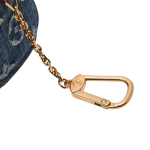 極美品 LOUIS VUITTON ルイヴィトン モノグラムデニム ミニ トゥルース スピーディPM M95082 ストラップ ブルー 中古 4a001032
