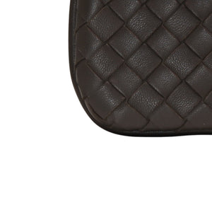 極美品 Bottega Veneta ボッテガヴェネタ イントレチャート コインケース カードケース レザー ブラウン シルバー金具 中古 4a000790