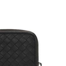 画像をギャラリービューアに読み込む, 極美品 Bottega Veneta ボッテガヴェネタ イントレチャート コインケース カードケース レザー ブラック ブラック金具 中古 4a000756
