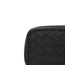 画像をギャラリービューアに読み込む, 極美品 Bottega Veneta ボッテガヴェネタ イントレチャート コインケース カードケース レザー ブラック ブラック金具 中古 4a000756