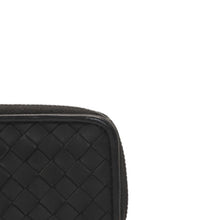 画像をギャラリービューアに読み込む, 極美品 Bottega Veneta ボッテガヴェネタ イントレチャート コインケース カードケース レザー ブラック ブラック金具 中古 4a000756