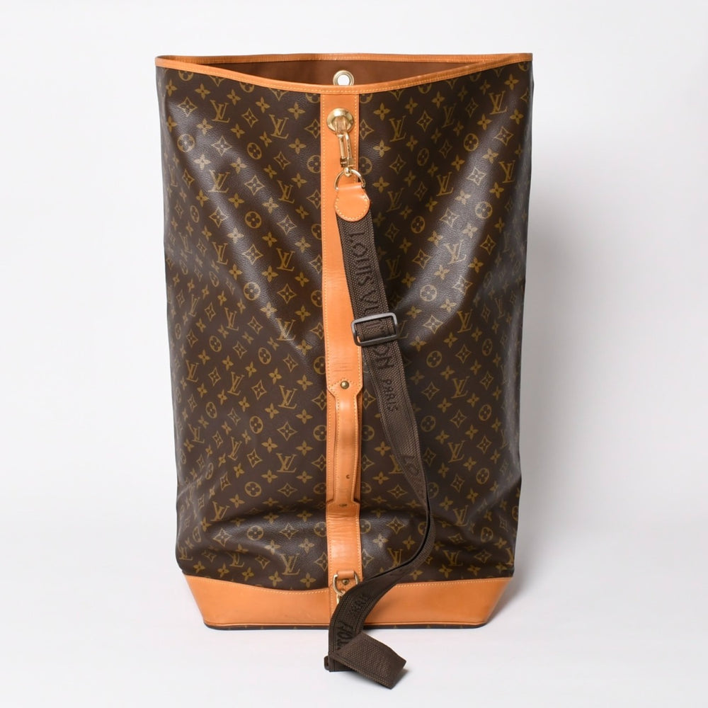 極美品 LOUIS VUITTON ルイヴィトン サックマリーン バンドリエール M41235 PVC ヌメ革 ゴールド金具 中古 4a001025
