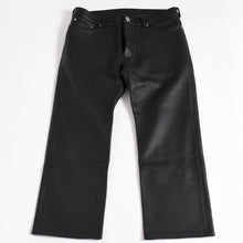 画像をギャラリービューアに読み込む, 新品未使用 CHROME HEARTS クロムハーツ LTHR PANTS レザーパンツ サイズ36 クロスボールボタン ブラック シルバー925 中古 4a003605
