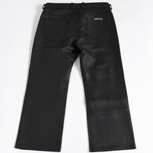 画像をギャラリービューアに読み込む, 新品未使用 CHROME HEARTS クロムハーツ LTHR PANTS レザーパンツ サイズ36 クロスボールボタン ブラック シルバー925 中古 4a003605