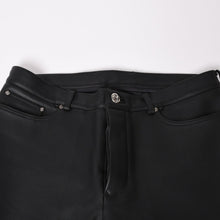 画像をギャラリービューアに読み込む, 新品未使用 CHROME HEARTS クロムハーツ LTHR PANTS レザーパンツ サイズ36 クロスボールボタン ブラック シルバー925 中古 4a003605