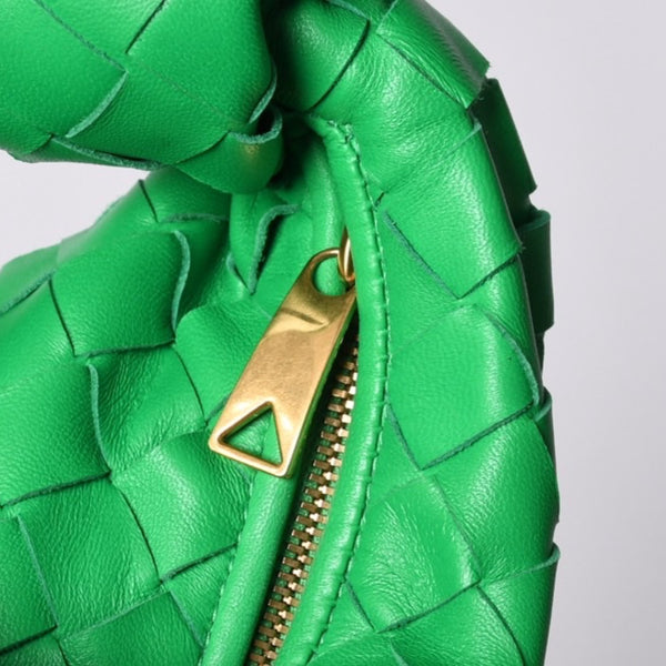 新品同様 BOTTEGAVENETA ボッテガヴェネタ ミニ ジョディ ハンドバッグ パラキート グリーン ラムレザー カーフレザー 中古 4a001222