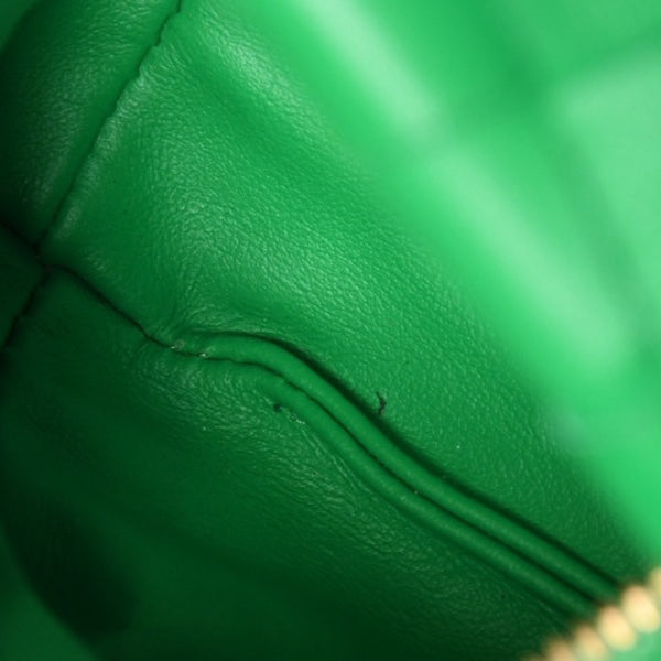 新品同様 BOTTEGAVENETA ボッテガヴェネタ ミニ ジョディ ハンドバッグ パラキート グリーン ラムレザー カーフレザー 中古 4a001222