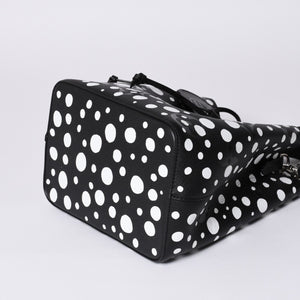 新品同様 LOUIS VUITTON ルイヴィトン ネオノエMM 2WAYバッグ M21753 モノグラム アンプラント ブラック ホワイト 草間彌生 中古 4a001028