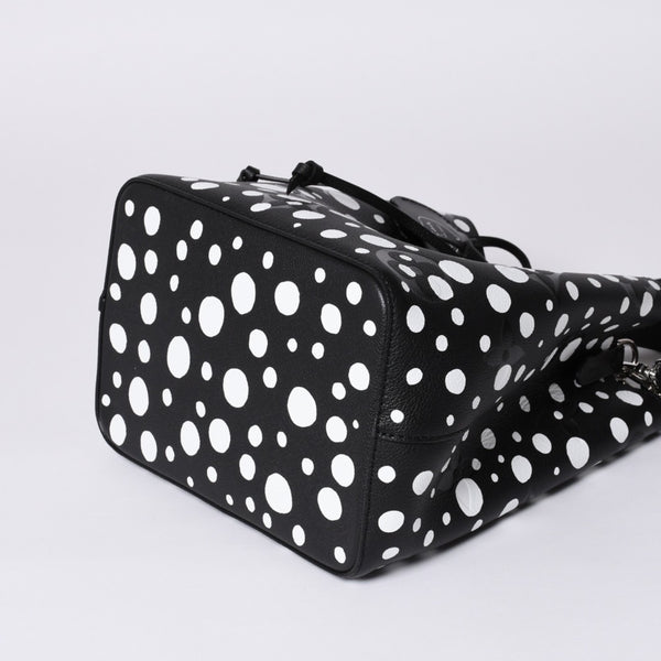 新品同様 LOUIS VUITTON ルイヴィトン ネオノエMM 2WAYバッグ M21753 モノグラム アンプラント ブラック ホワイト 草間彌生 中古 4a001028