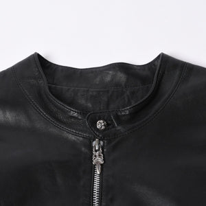 CHROME HEARTS クロムハーツ EZ RIDER イージーライダー シングルライダースジャケット サイズS ダガージップ シルバー925 美品 中古 4a001045