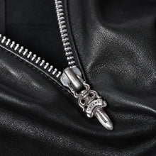 画像をギャラリービューアに読み込む, CHROME HEARTS クロムハーツ EZ RIDER イージーライダー シングルライダースジャケット サイズS ダガージップ シルバー925 美品 中古 4a001045