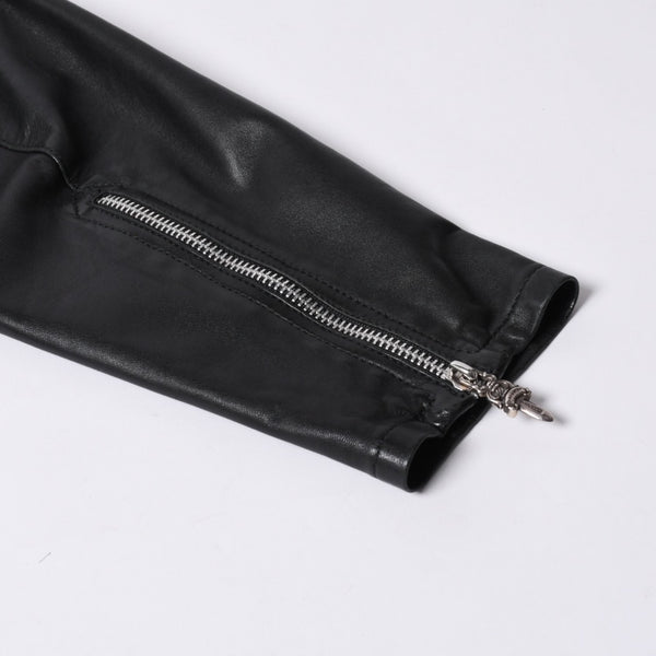 CHROME HEARTS クロムハーツ EZ RIDER イージーライダー シングルライダースジャケット サイズS ダガージップ シルバー925 美品 中古 4a001045