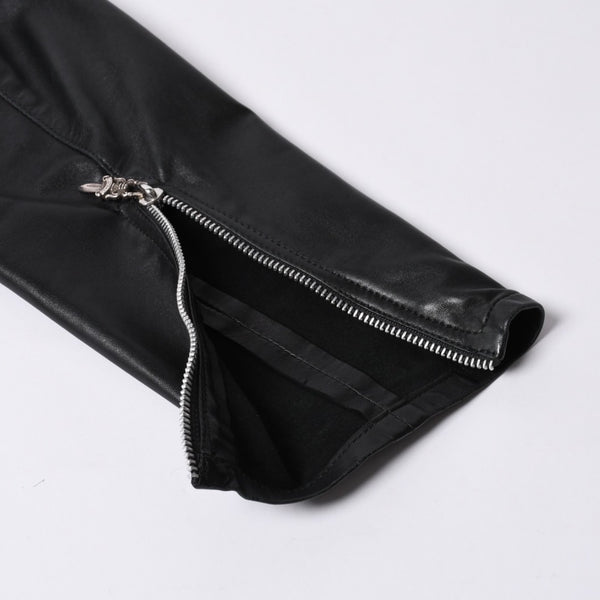 CHROME HEARTS クロムハーツ EZ RIDER イージーライダー シングルライダースジャケット サイズS ダガージップ シルバー925 美品 中古 4a001045