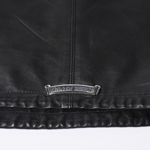CHROME HEARTS クロムハーツ EZ RIDER イージーライダー シングルライダースジャケット サイズS ダガージップ シルバー925 美品 中古 4a001045