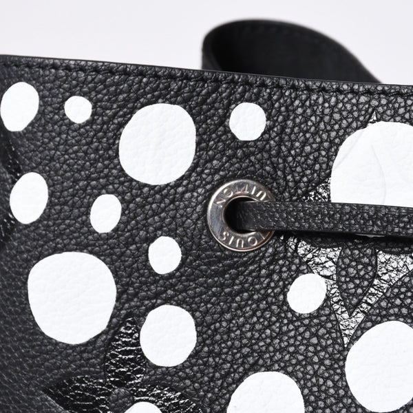 新品同様 LOUIS VUITTON ルイヴィトン ネオノエMM 2WAYバッグ M21753 モノグラム アンプラント ブラック ホワイト 草間彌生 中古 4a001028
