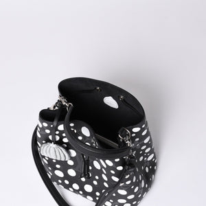 新品同様 LOUIS VUITTON ルイヴィトン ネオノエMM 2WAYバッグ M21753 モノグラム アンプラント ブラック ホワイト 草間彌生 中古 4a001028