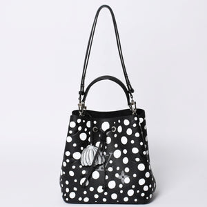 新品同様 LOUIS VUITTON ルイヴィトン ネオノエMM 2WAYバッグ M21753 モノグラム アンプラント ブラック ホワイト 草間彌生 中古 4a001028