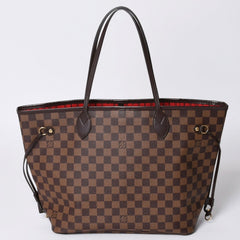 Very good condition LOUIS VUITTON Damier Neverble GM tote bag handbag brown leather PVC N51106 gold hardware used 4a000940