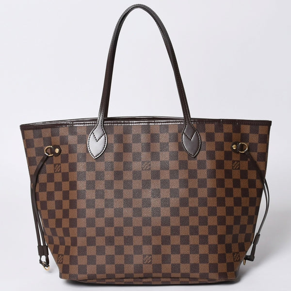 Very good condition LOUIS VUITTON Damier Neverble GM tote bag handbag brown leather PVC N51106 gold hardware used 4a000940