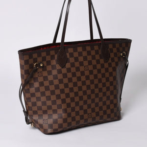 Very good condition LOUIS VUITTON Damier Neverble GM tote bag handbag brown leather PVC N51106 gold hardware used 4a000940