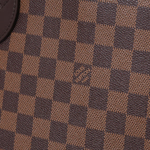 Very good condition LOUIS VUITTON Damier Neverble GM tote bag handbag brown leather PVC N51106 gold hardware used 4a000940