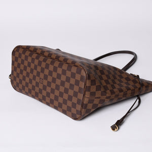 Very good condition LOUIS VUITTON Damier Neverble GM tote bag handbag brown leather PVC N51106 gold hardware used 4a000940