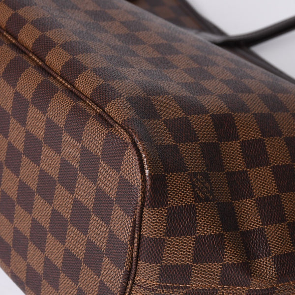 Very good condition LOUIS VUITTON Damier Neverble GM tote bag handbag brown leather PVC N51106 gold hardware used 4a000940