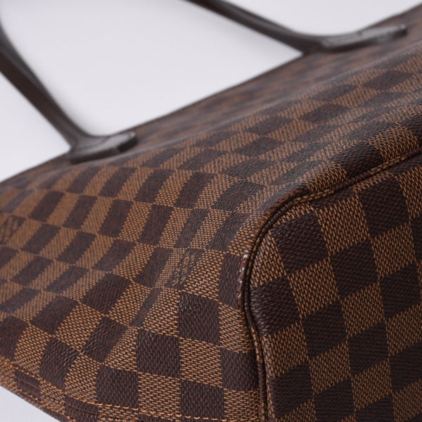 Very good condition LOUIS VUITTON Damier Neverble GM tote bag handbag brown leather PVC N51106 gold hardware used 4a000940