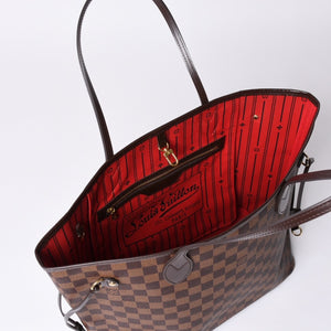 Very good condition LOUIS VUITTON Damier Neverble GM tote bag handbag brown leather PVC N51106 gold hardware used 4a000940