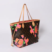 画像をギャラリービューアに読み込む, 極美品 LOUIS VUITTON ルイヴィトン ネヴァーフルMM トートバッグ M48613 モノグラムローズ ブラウン ゴールド金具 中古 4a000917