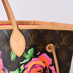 Very Good Condition LOUIS VUITTON Neverfull MM Tote Bag M48613 Monogram Rose Brown Gold Hardware Used 4a000917