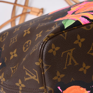 Very Good Condition LOUIS VUITTON Neverfull MM Tote Bag M48613 Monogram Rose Brown Gold Hardware Used 4a000917