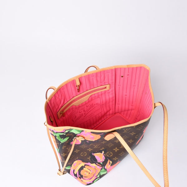 Very Good Condition LOUIS VUITTON Neverfull MM Tote Bag M48613 Monogram Rose Brown Gold Hardware Used 4a000917