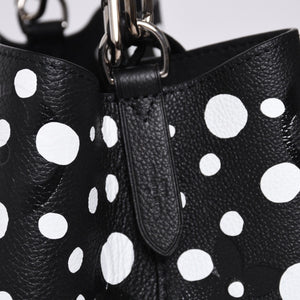 新品同様 LOUIS VUITTON ルイヴィトン ネオノエMM 2WAYバッグ M21753 モノグラム アンプラント ブラック ホワイト 草間彌生 中古 4a001028
