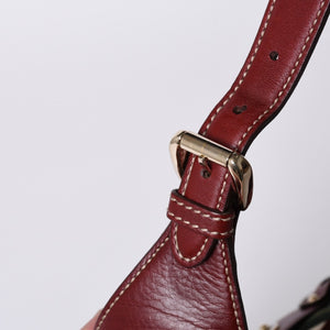 Very good condition GUCCI Gucci 85th Anniversary Horsebit Hobo One Shoulder Bag 163804 2123 Red Multicolor Velor Leather Silver Hardware Used 4a001095